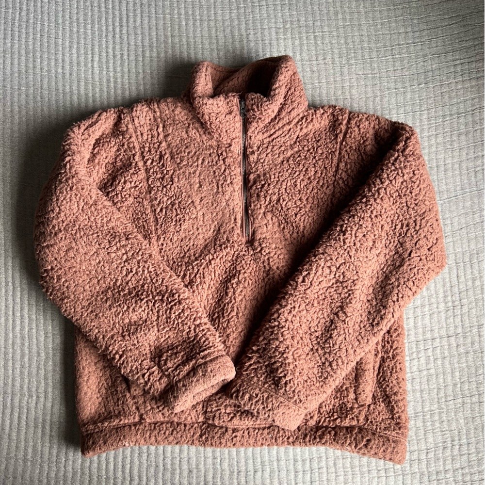 Abercrombie & Fitch | Zip-Up Sherpa Pullover